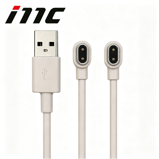 1‑to‑2 2P Pogo‑pin Magnetic Charging Cable